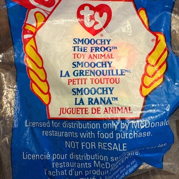Smoochy the Frog McDonalds TY Teenie Beanie Baby Sealed 1999 (SKU: 103TO) - Picture 2 of 5